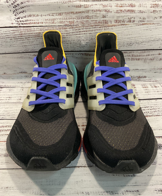 Adidas Ultraboost 21 J Black Pulse Aqua Boy's Sneakers Size 5.5 GX2561