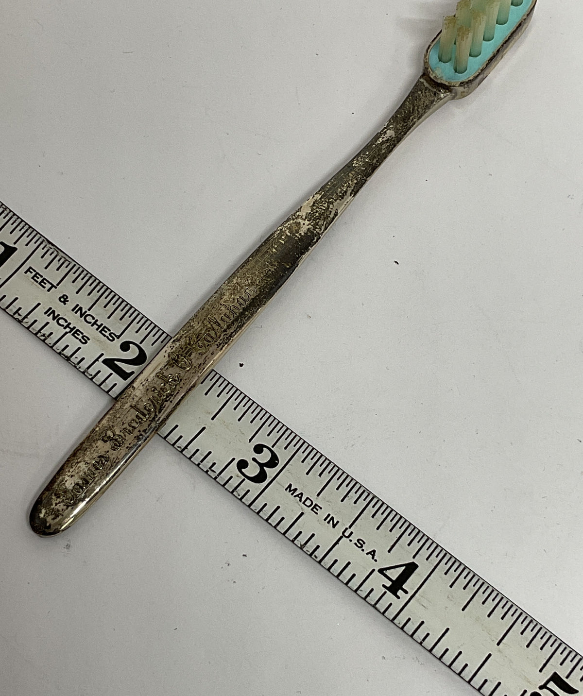 Vintage Web Sterling Silver Baby Toothbrush