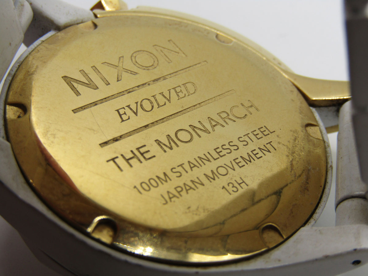 Nixon The Monarch Women's White Enamel Stainless Steel Quartz Watch