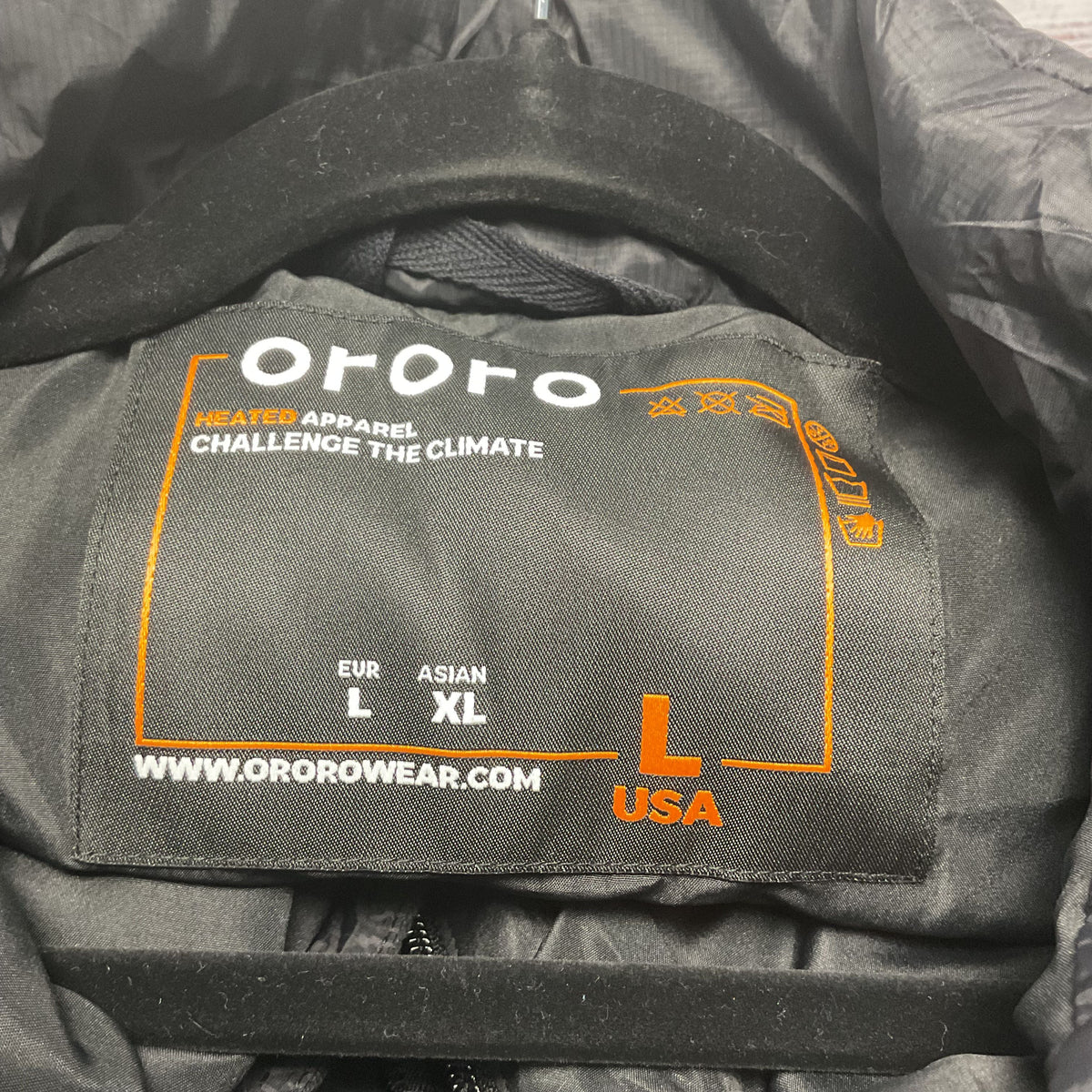 Ororo Heated Black Puffer Battery Not Included Vest - Size L New