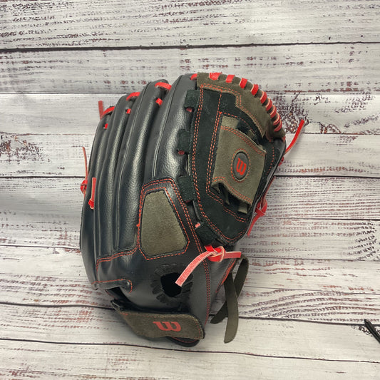 Wilson A350 12 1/2" Genuine Leather Baseball Glove Red Trim