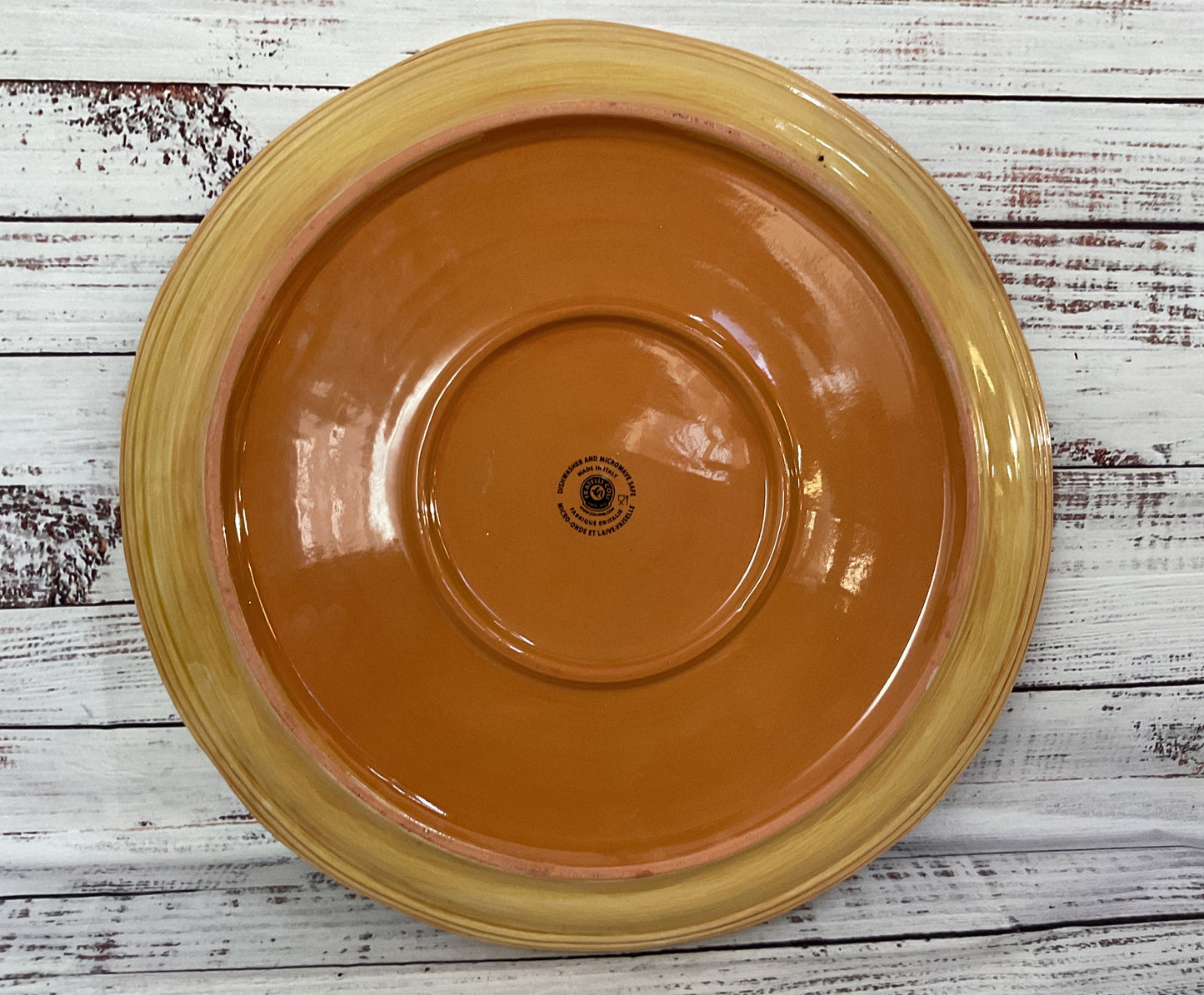 Fratelli Coli Brown Ceramic Serving Plate Made in Italy