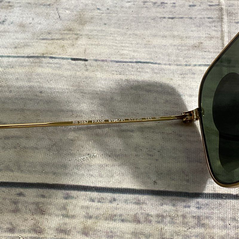 Ray Ban RB3857 Frank Gold with G-15 Green Sunglasses Sunglasses - Size 51-20-145