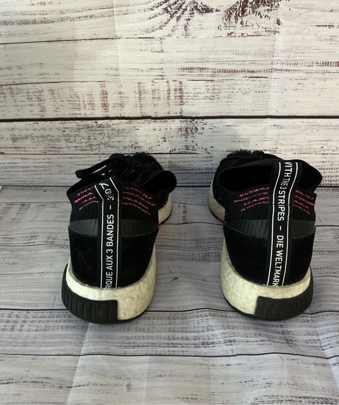 Men's Adidas NMD Racer PK Primeknit Black Sneakers Size 9.5