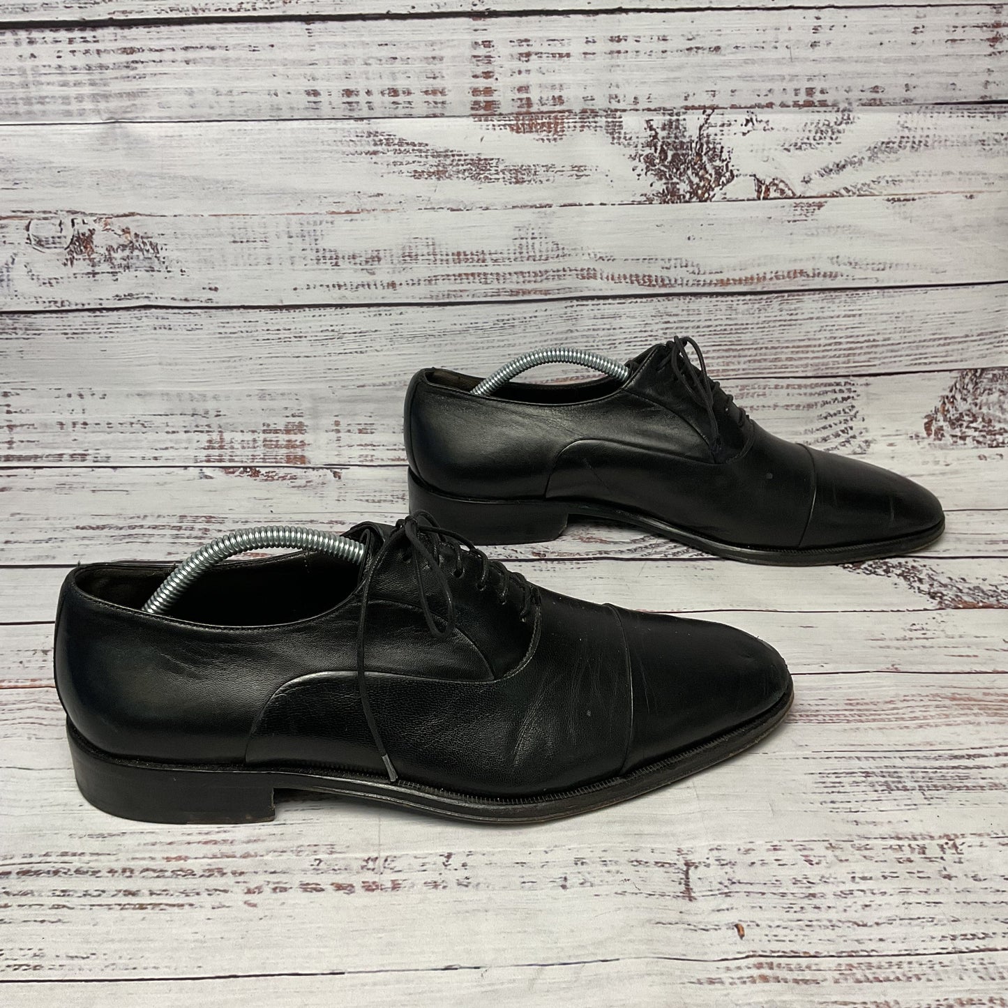 Bruno Magli Fraser Black Leather Oxford Dress Shoe Men Size 9.5
