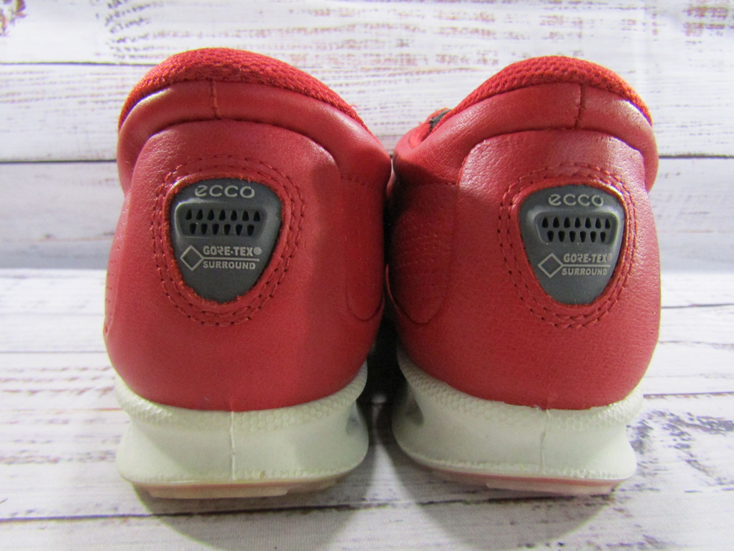 Ecco Cool Pro Women's Red Leather Gore-Tex Waterproof Golf Shoes Size 6