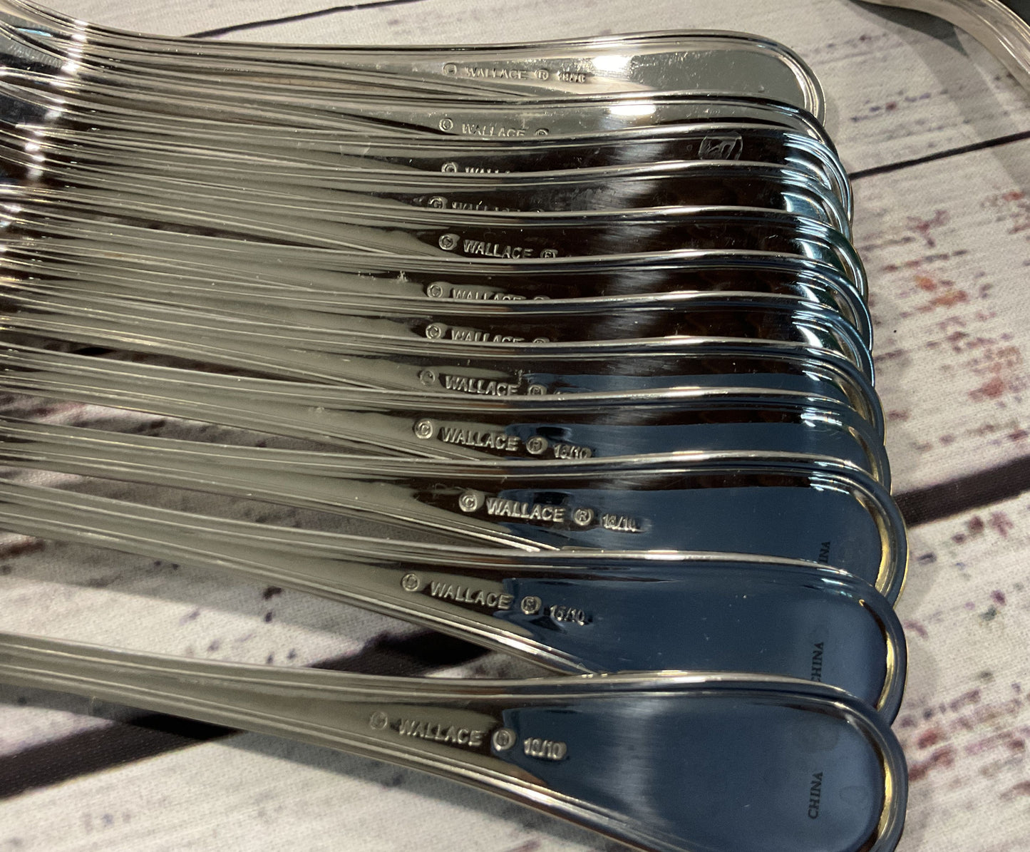 Wallace Rockport Stainless Steel Flatware Set of 46