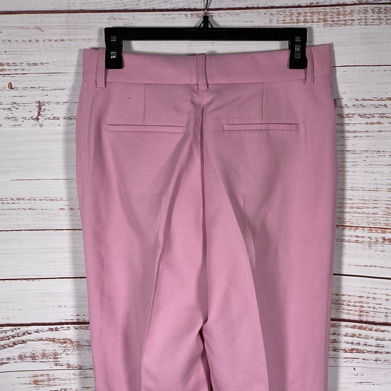 NWT Reiss Aura Pink Tailored Pleated Flare Trouser Pants Size 6 MSRP $285
