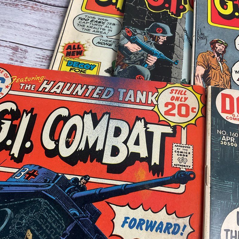 Vintage 8 Pc. G.I. Combat 1970s Dc Army Comic Lot
