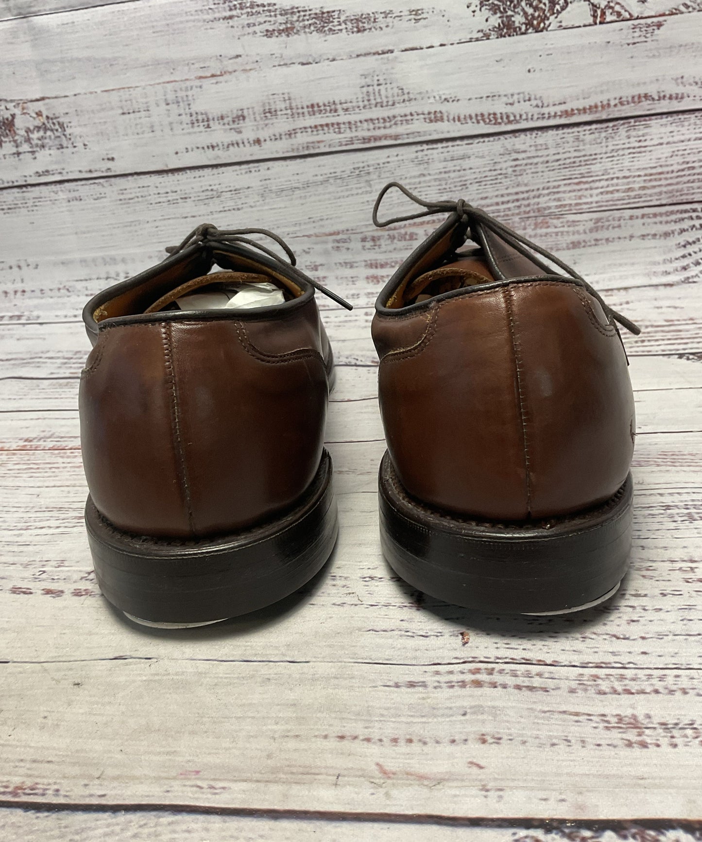 Allen Edmonds Brown Leather Toe Cap Oxford Dress Shoe Men Size 12