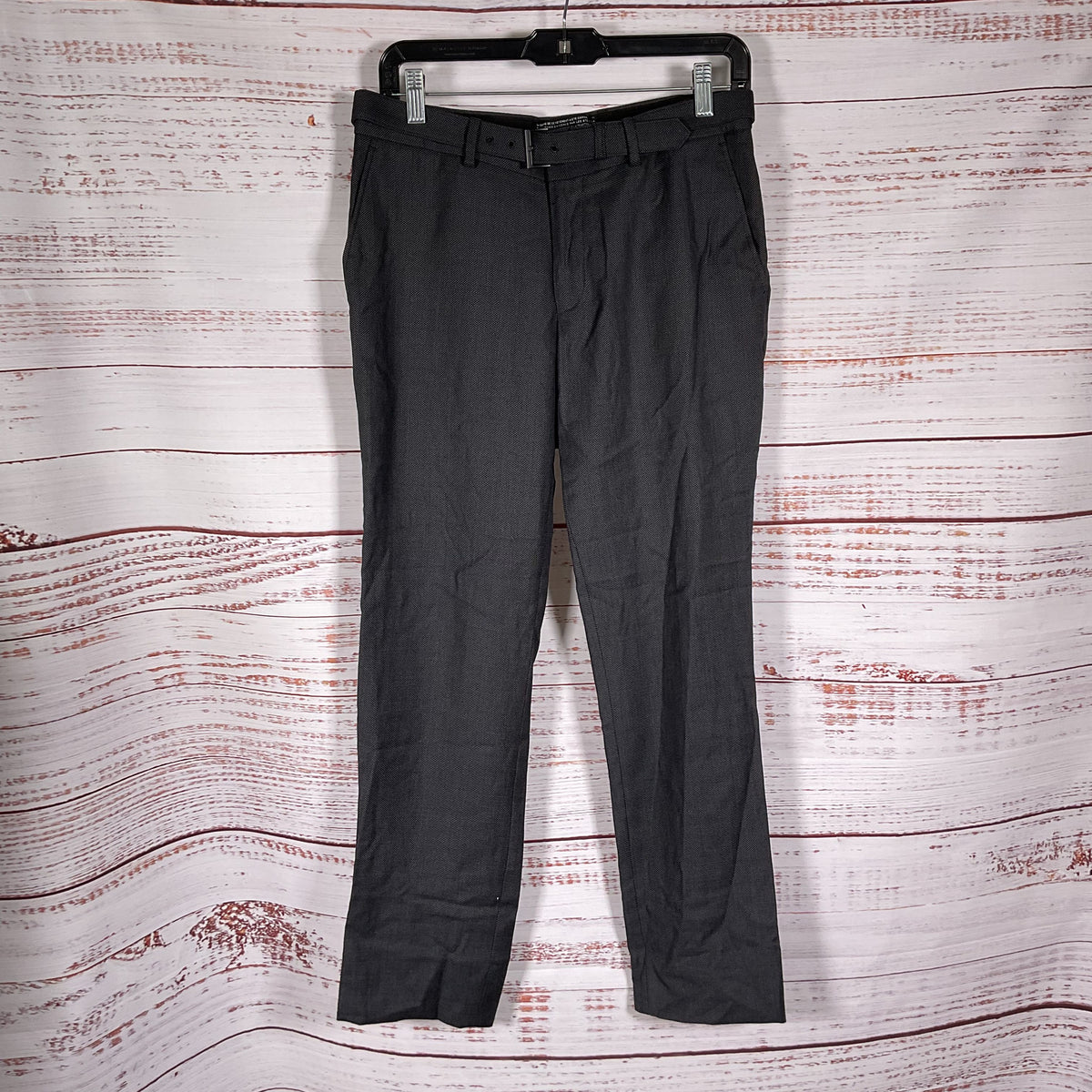 The Kooples Grey Belted Wool Fitted Trousers Pants - Size 46 30US