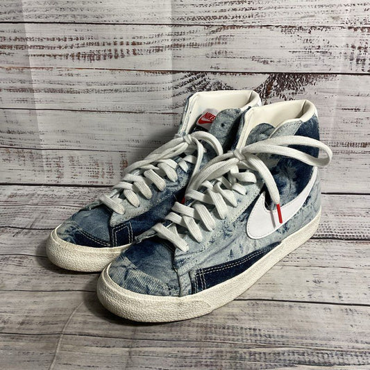 Nike Blazer Mid 77 Acid Wash Blue Denim Sneaker Casual Shoe Men's 8.5