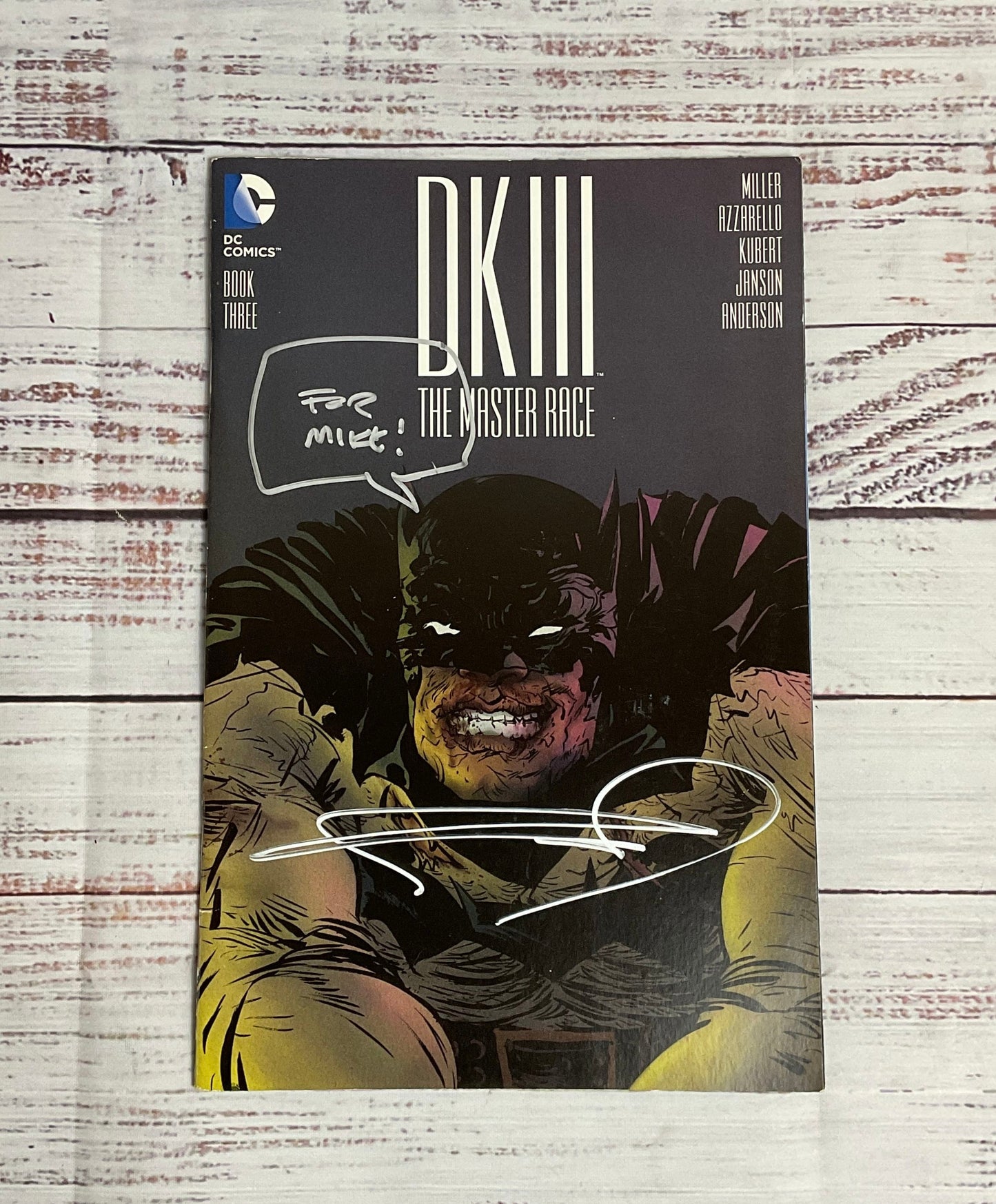 Rare Frank Miller Signed DC Comics Dark Knight Master Race III #3 Of 9