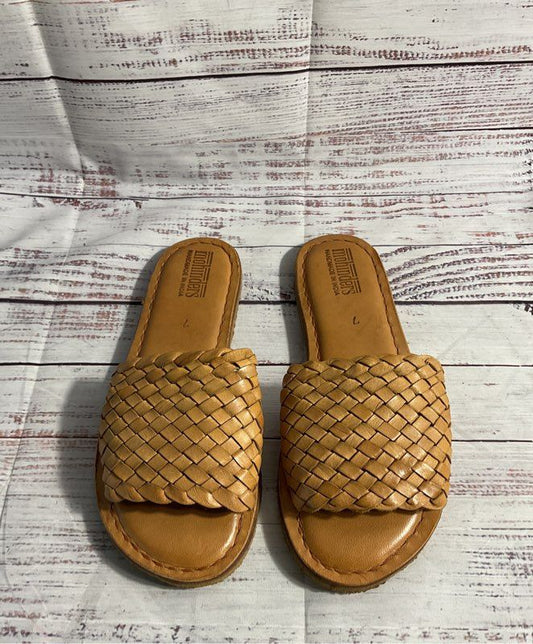 Mohinders Handmade Shoes Brown Leather Slip-On Sandals Unisex Size 7