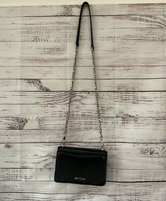 Rebecca Minkoff Black Leather Crossbody Bag w/silver chain