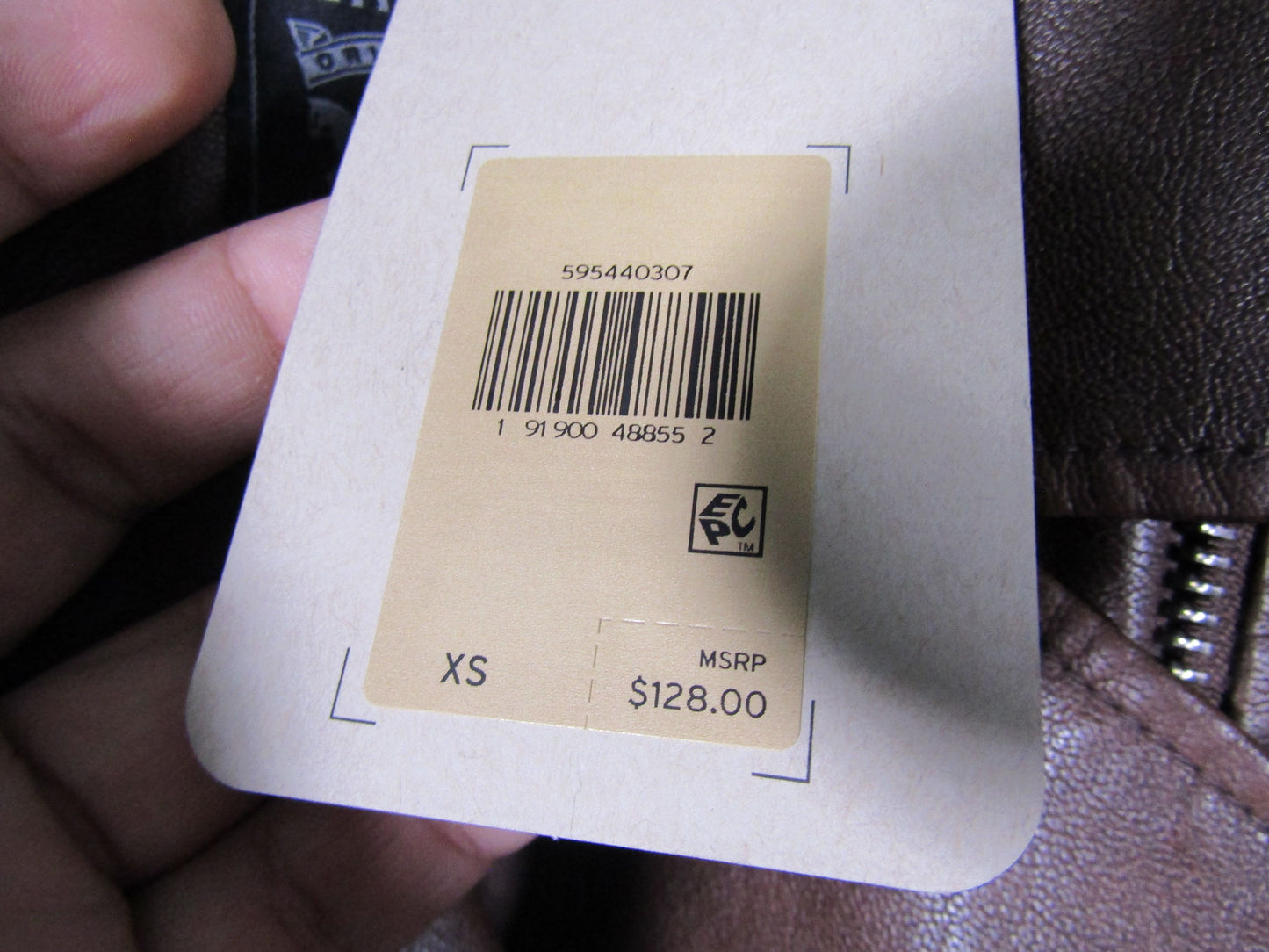 Levi's Women's Brown Faux Leather Belted Moto Jacket Size XS