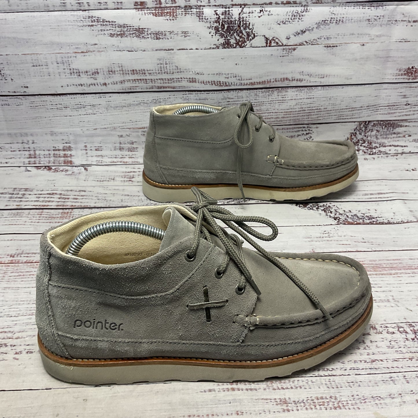 Pointer Connor Grey Suede Wedge Sole Chukka Boot Men Size 9