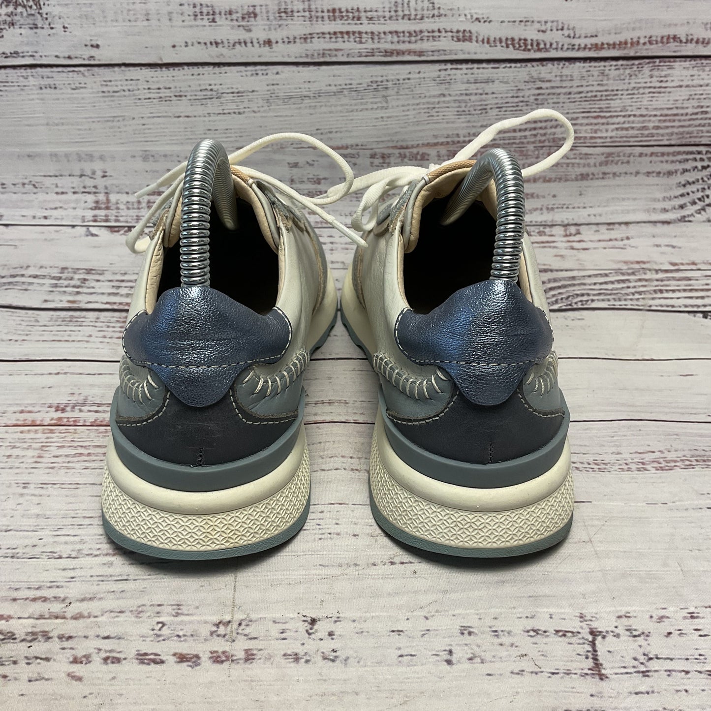 Pikolinos Arrecife W1M White Blue Leather Sneaker Shoe Women Size 7.5US 38EU