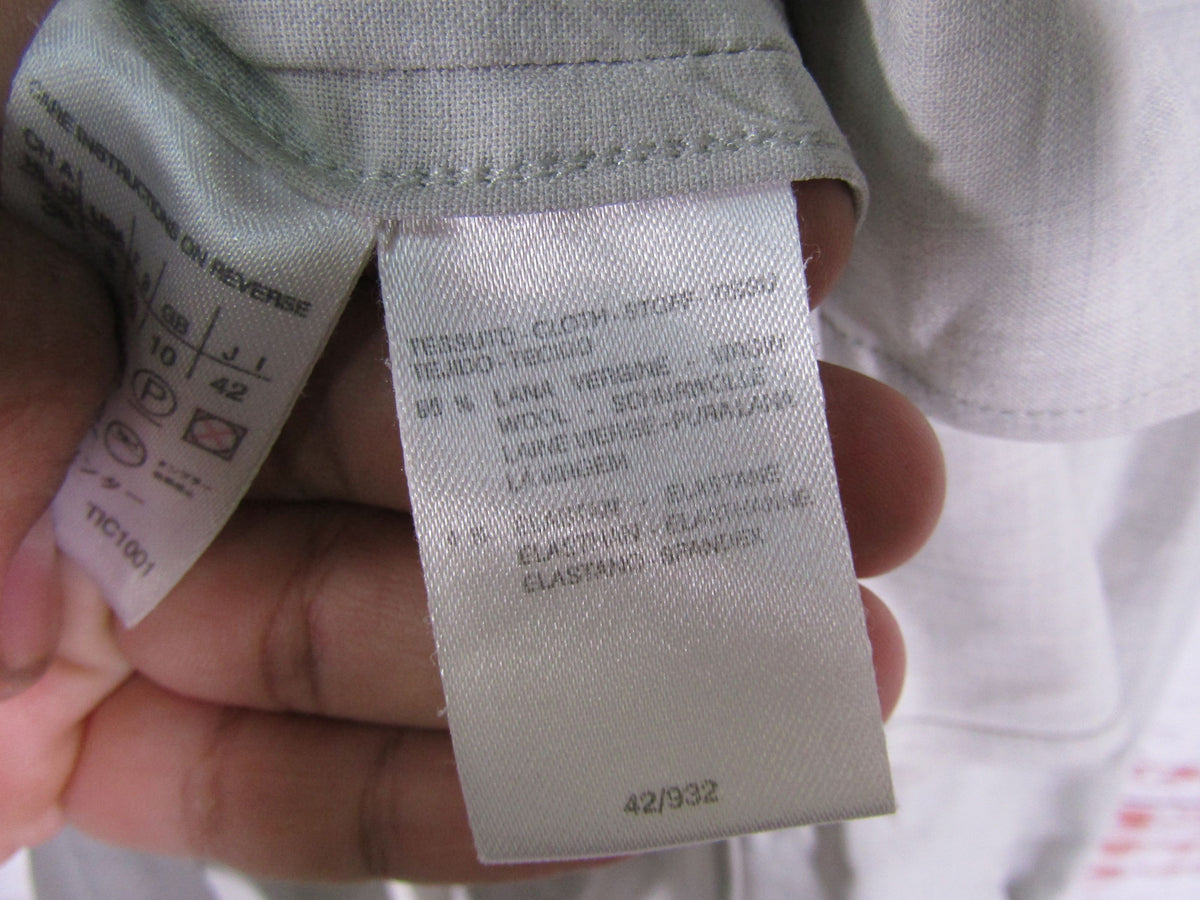 Max Mara Women's Gray Wool Blend Button Down Tunic Blouse Size 8 Made in Italy