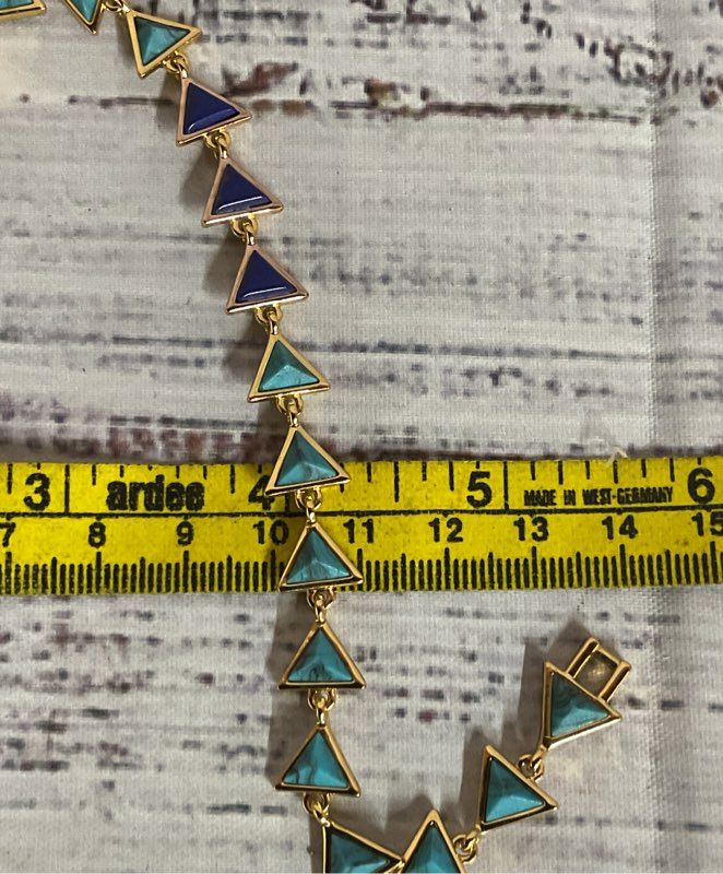 House of Harlow Gold Tone Triangle Linked Bracelet 7"