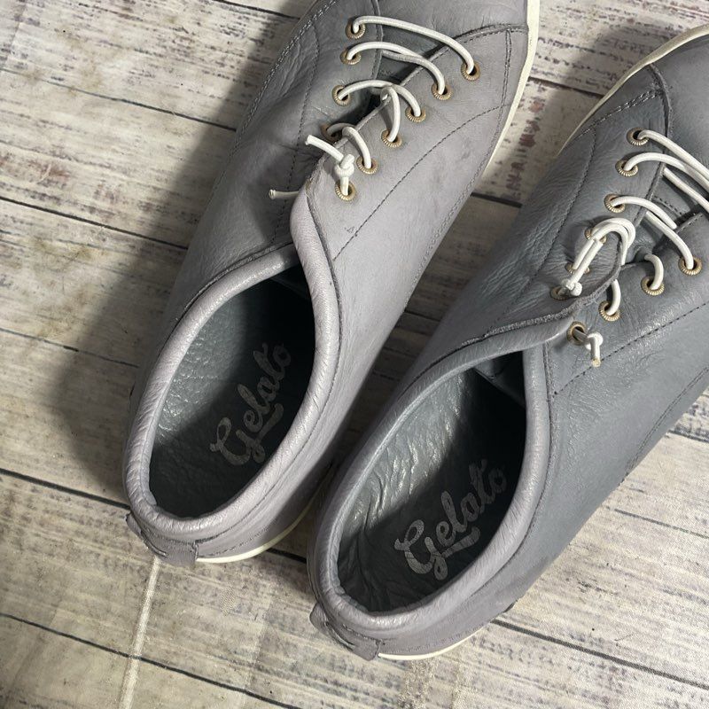 Gelato Tessa 2 Grey Leather Slip-On Sneaker Casual Shoe Women 7.5 US