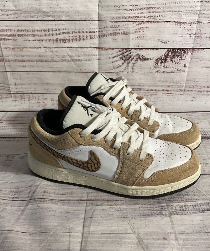 Nike Air Jordan 1 Low SE Hemp/White/Light British Tan DZ5368-201 Size 6Y