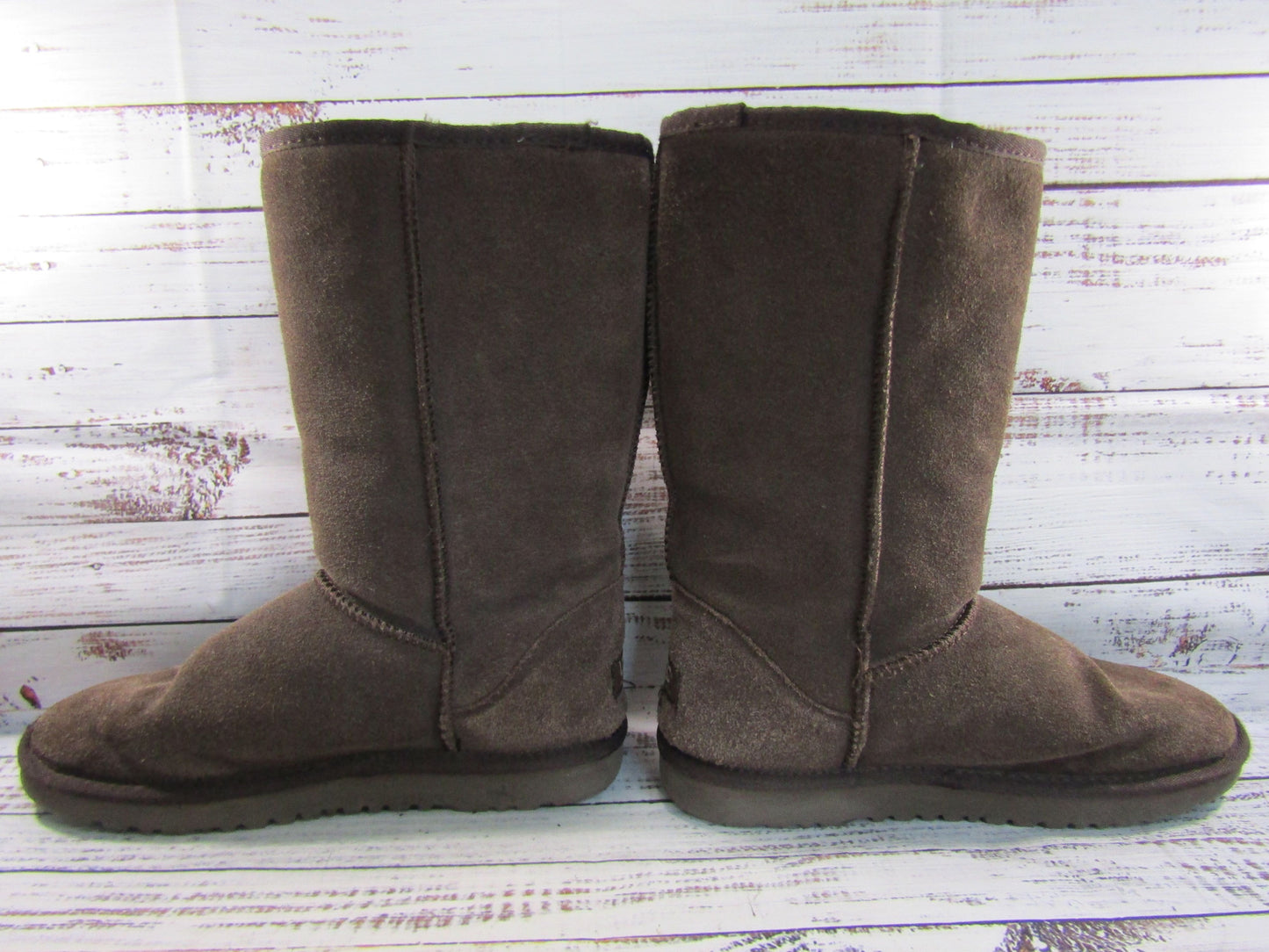 UGG Women's Brown Suede Shearling Boots Size 10