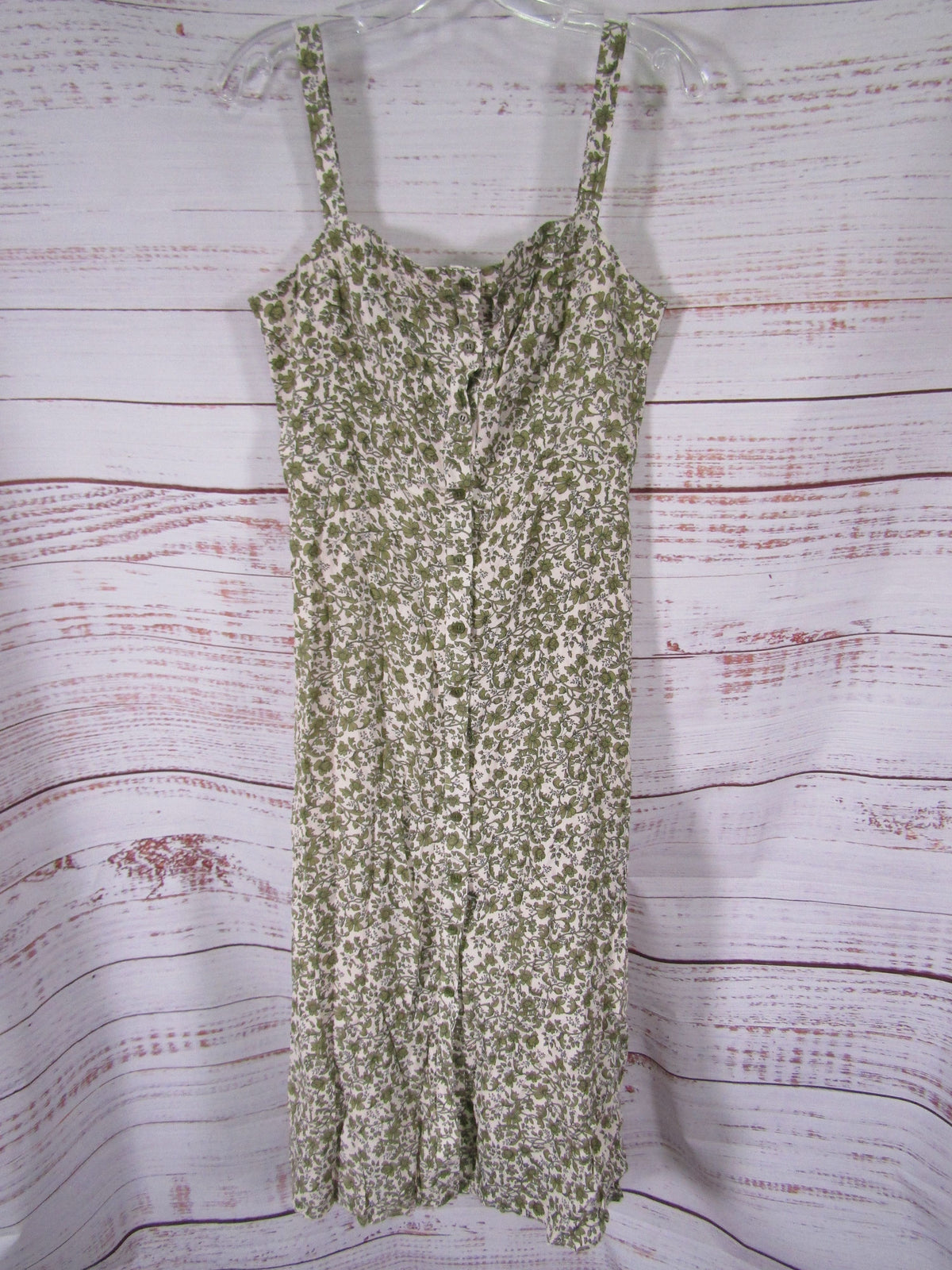 O.P.T Women's Green Floral Sleeveless Dress Size XL