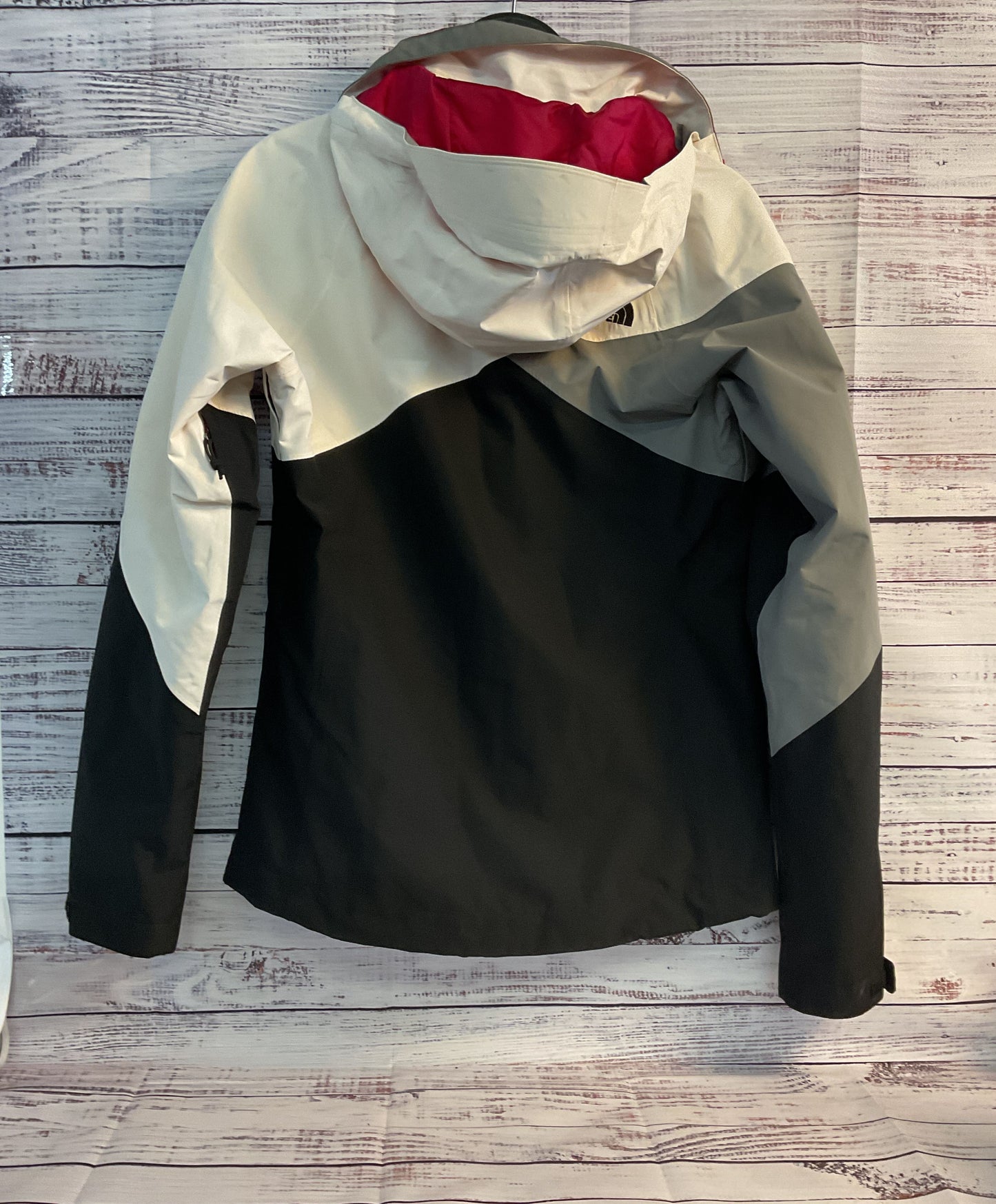 Women's The North Face Black with gray and white Jacket with hood Size XS