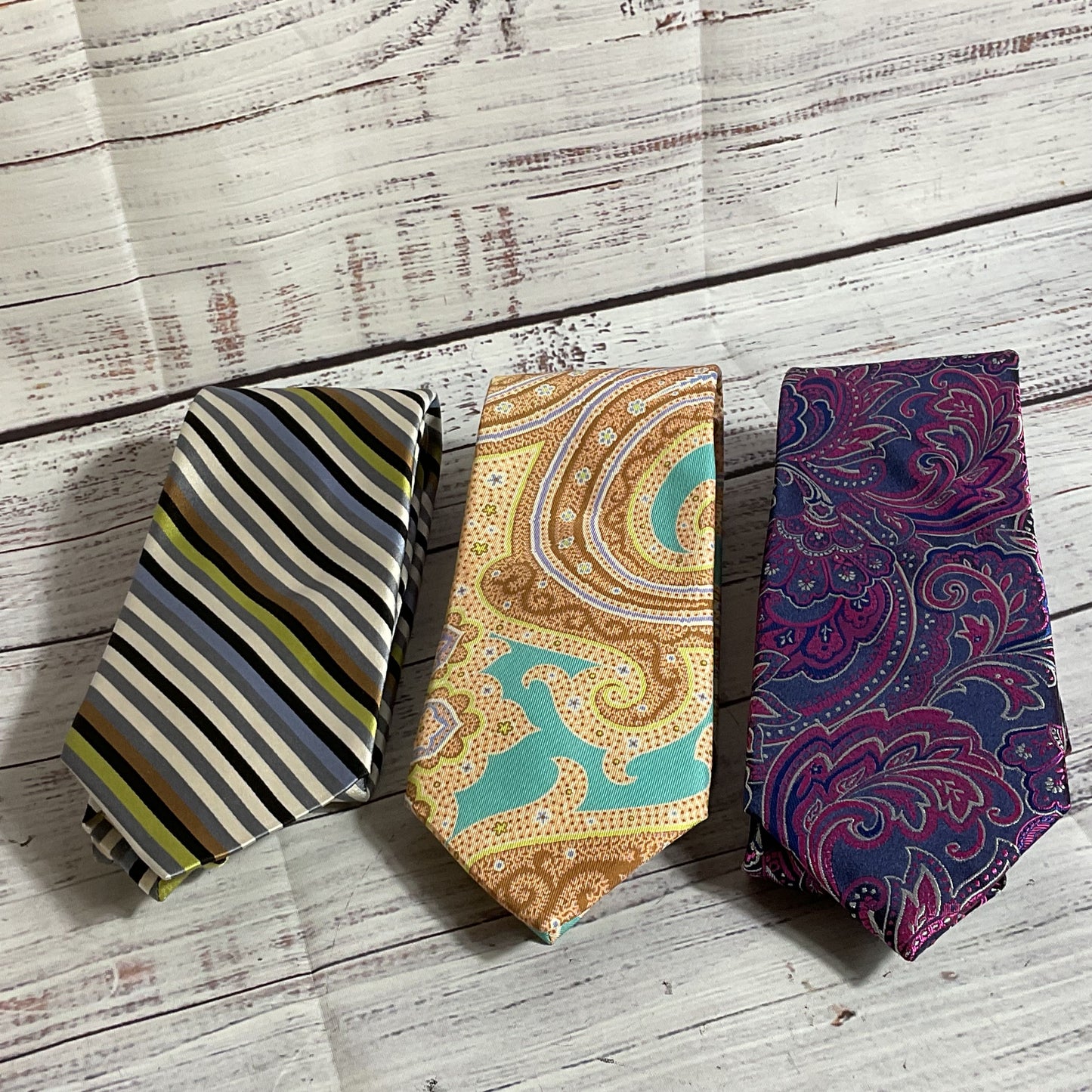 Set of 3 TED BAKER Paisley & Stripe Ties