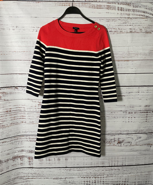 NWT Women's Talbots Blk & White Striped Sweater Dress Size PS