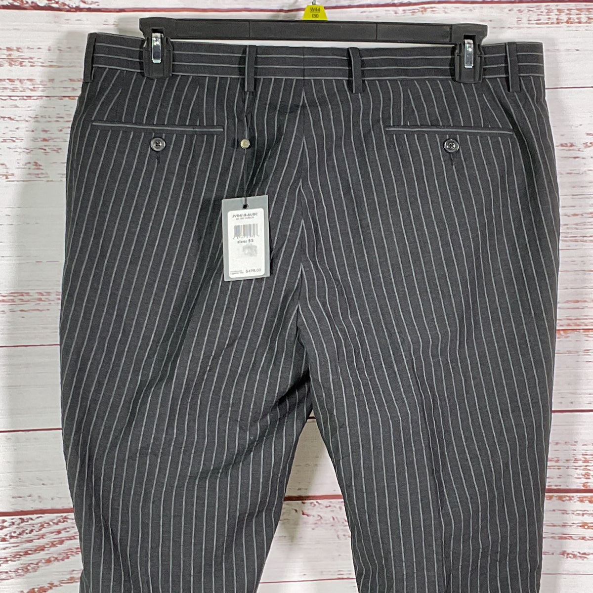 NWT JOHN VARVATOS Men's Gray Pin Striped Wool Dress Pants- SZ 52/ 36US