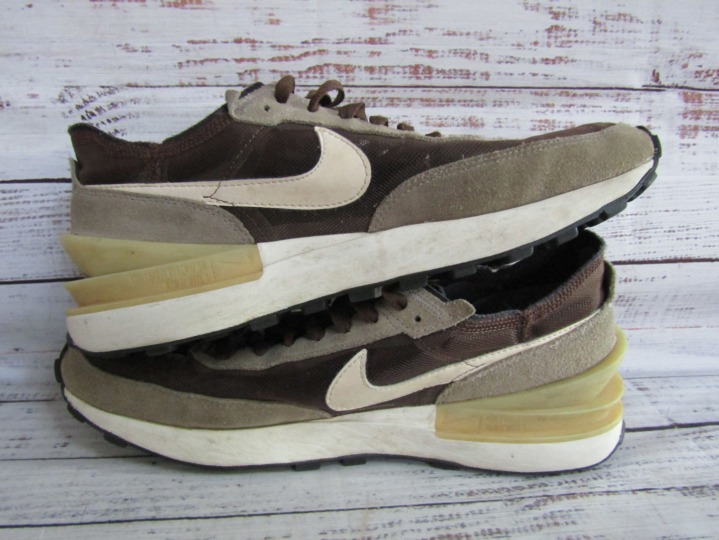 Nike Waffle One Chocolate Claro Men's Low Top Running Shoes Size 9 DA7995-200