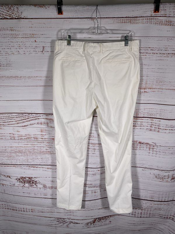 Suitsupply Tessuti Sondrio Cotton Stretch Dress Pants White Size 50 Men's