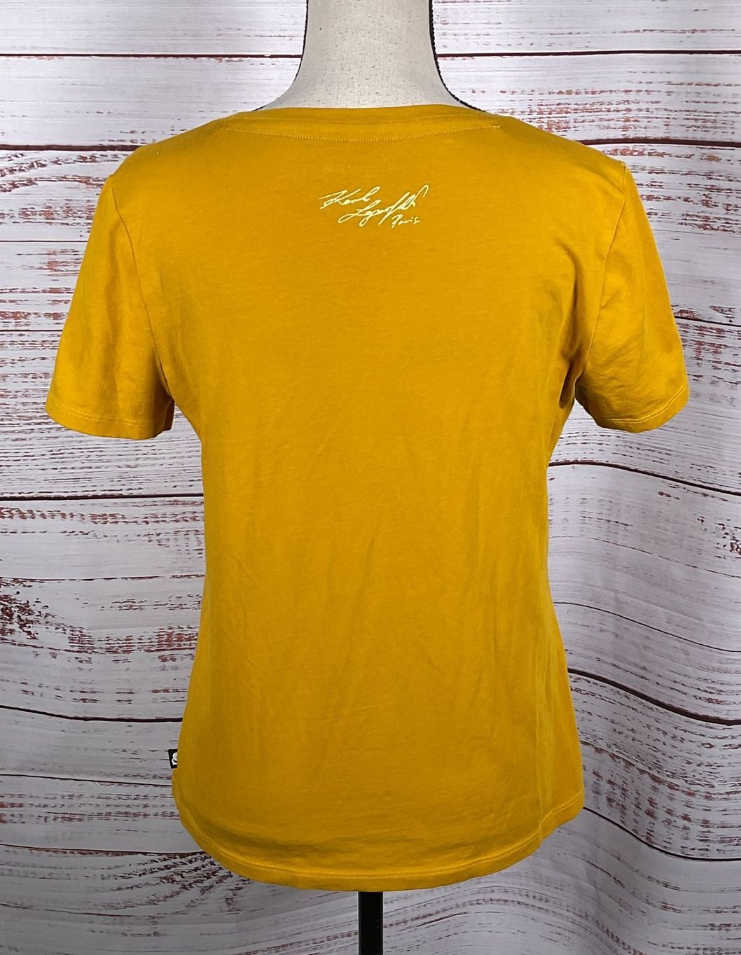 Karl Lagerfeld Paris Embellished Cityscape Shirt Mustard Yellow XS