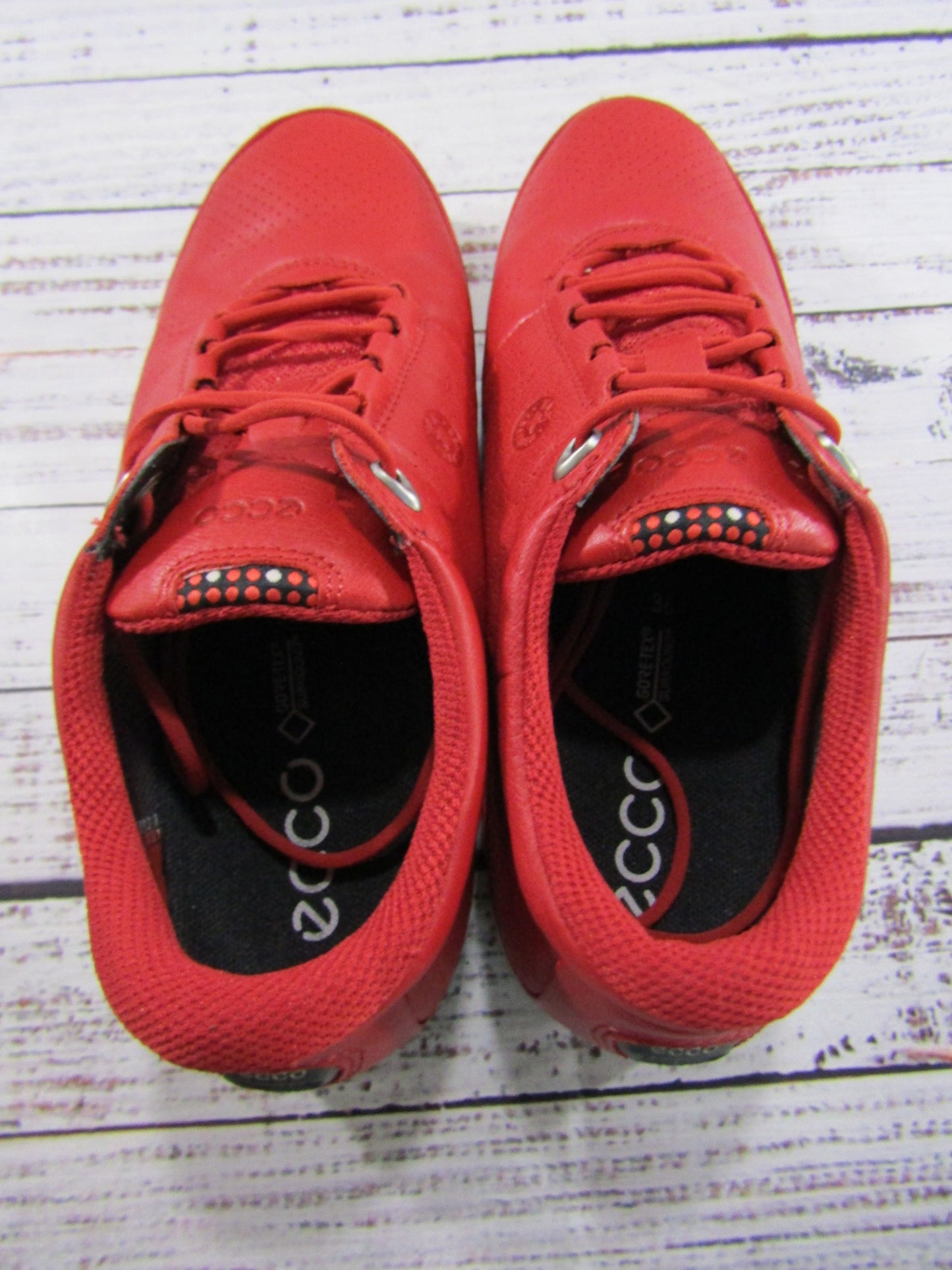 Ecco Cool Pro Women's Red Leather Gore-Tex Waterproof Golf Shoes Size 6