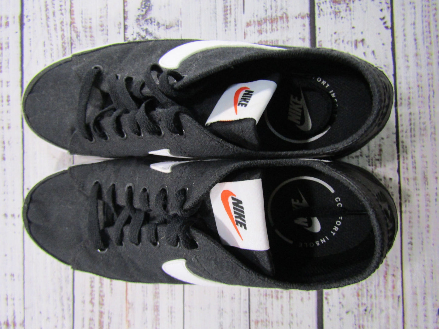 Nike Court Legacy Men's Black Low Top Canvas Sneakers Size 8 CW6539-002