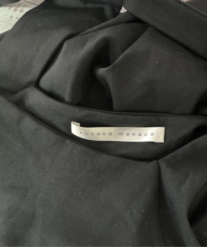Women's Susana Monaco Black Fitted Dress Size XS