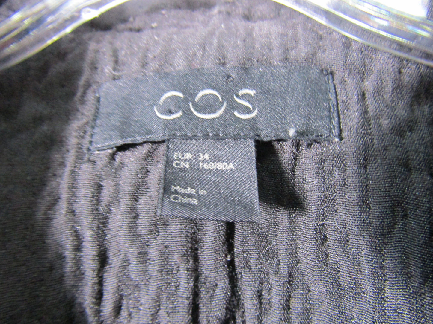 COS Women's Black Full Zip Blaze Jacket Size 34