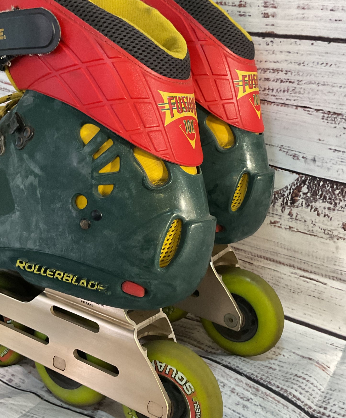 Fusion 10K Plastic Rollerblades Metallic Green