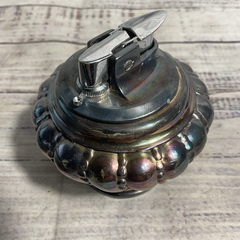 VTG. Ronson Crown Varaflame Silver Plate Table Lighter