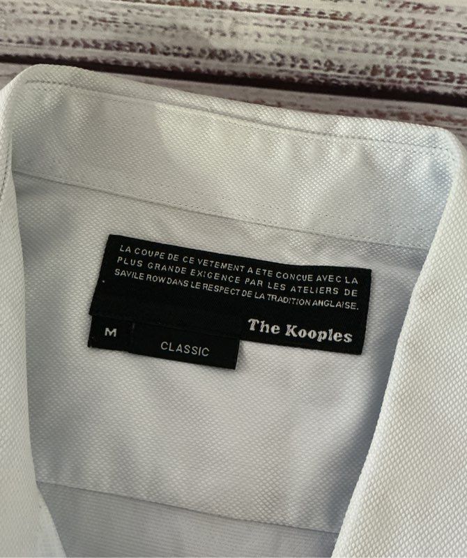 Men's The Kooples Light Blue Classic Button Down Cotton Shirt Size M Retail $215