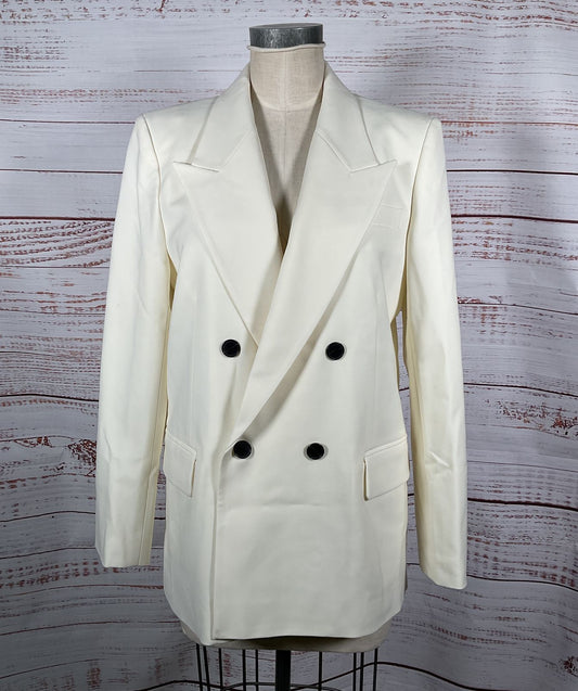 Madewell Tuxedo Double Breasted Blazer White 12