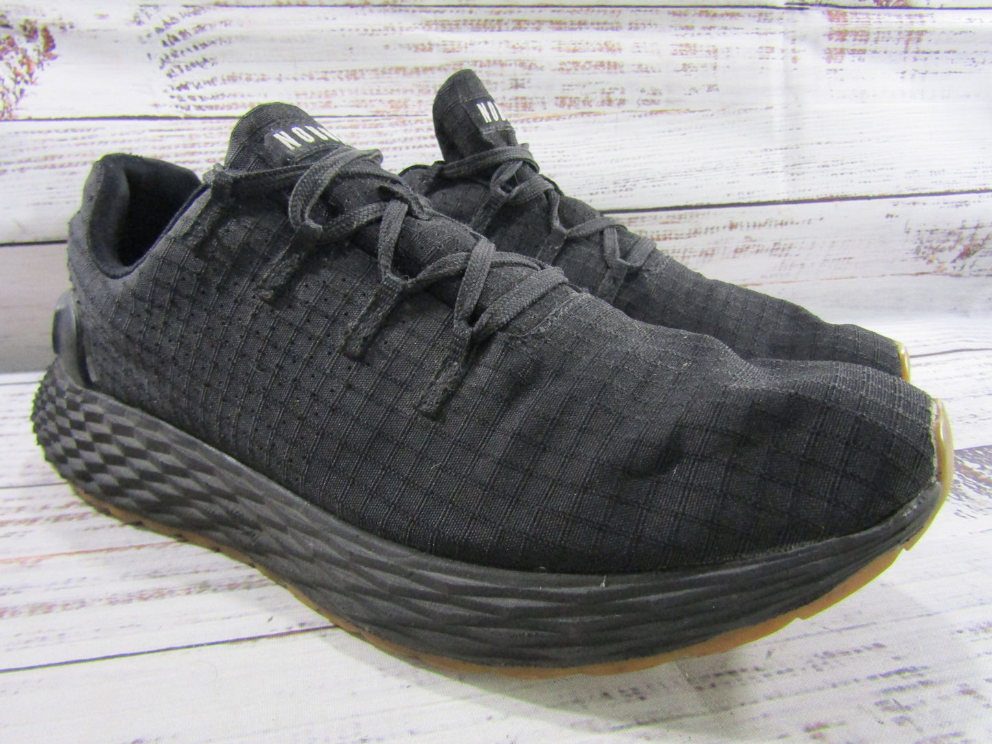 NOBULL Allday Ripstop Men's Black Gum Training Shoes Size 8.5