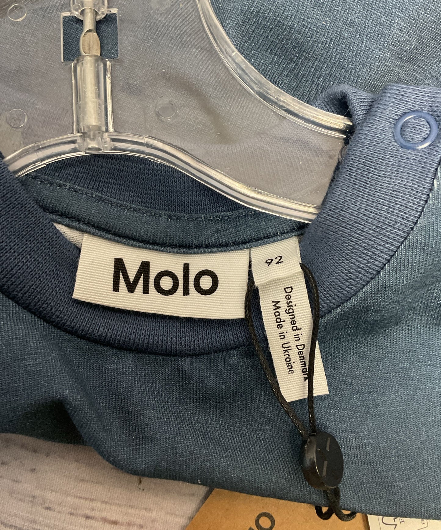 Molo Blue Weiner Dog Print Snap Button Closure Shoulder Baby Shirt - Size 2Y New