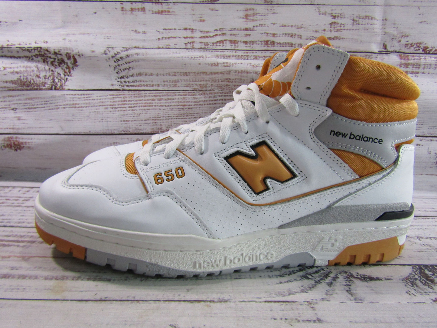 New Balance 650 Men's White Leather High Top Sneakers Size 13 BB650RCL