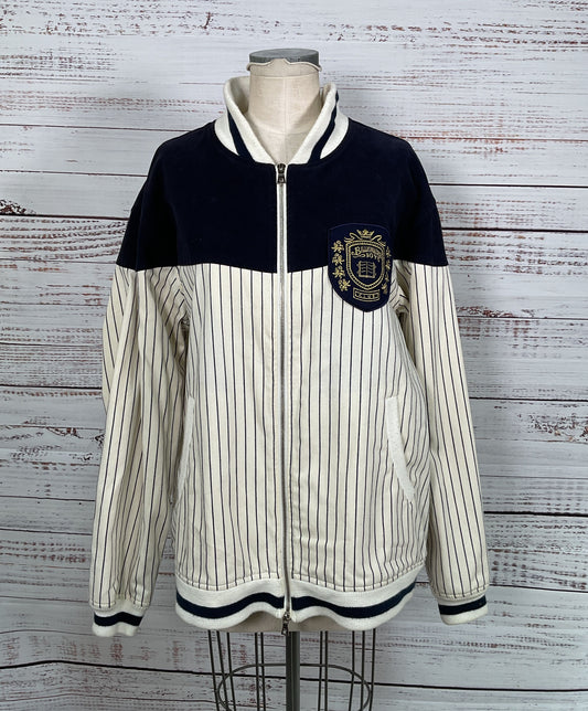 Billionaire Boys Club Season 6 Pinstripe Baseball Jacket Cream XL