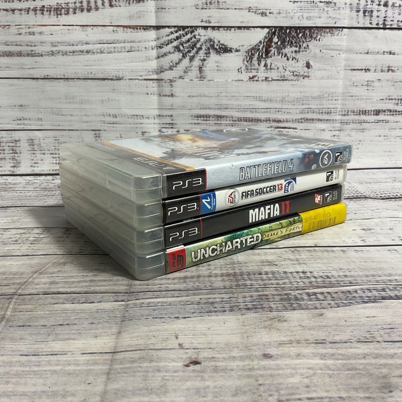 Lot 4 Sony Playstation 3 Games FIFA 13 Battlefield 4 Uncharted Mafia 2+Manuals