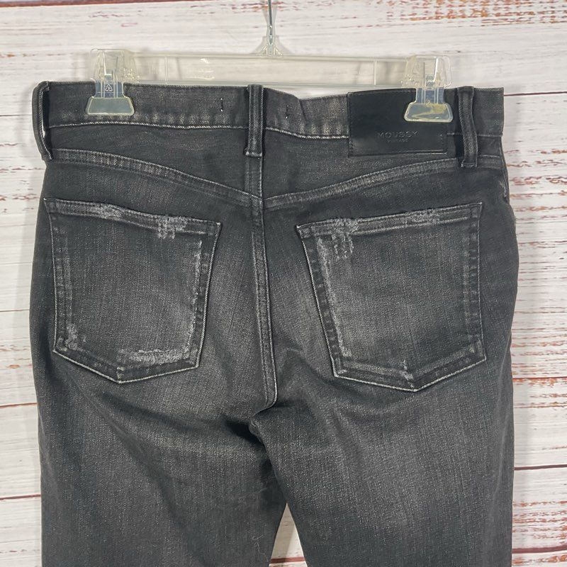 Moussy Vintage Distressed Black Denim Skinny Jeans - Size 26