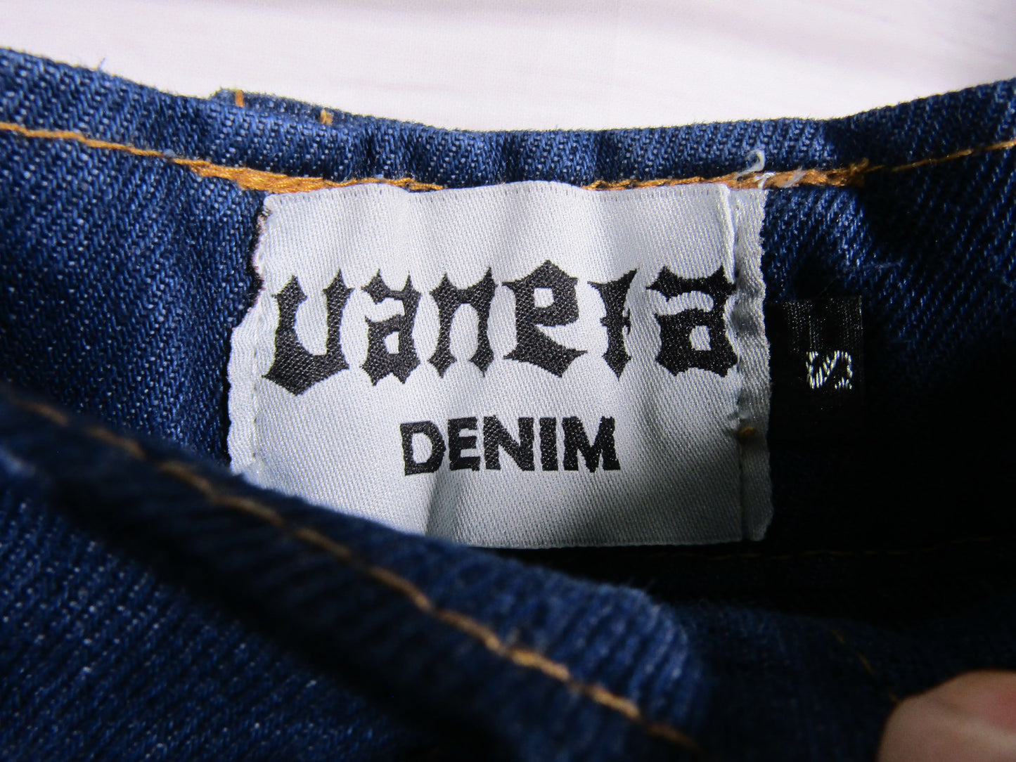 Vaneta 96 Women's Dark Blue Denim Wide Leg Jeans Size S